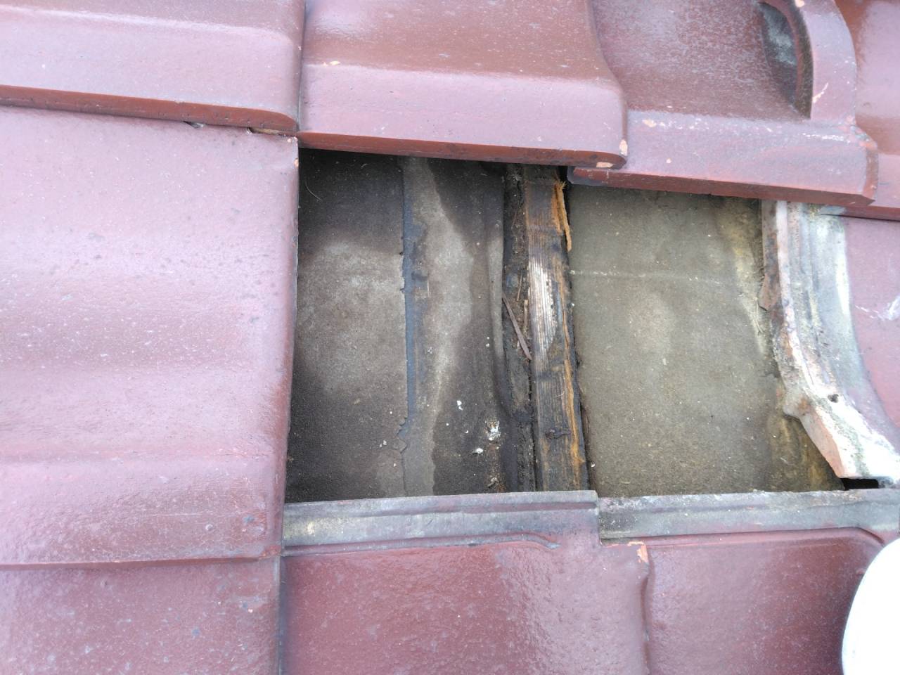 鯖江市で屋根リフォーム工事の現場調査に来ています